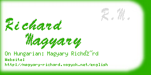 richard magyary business card